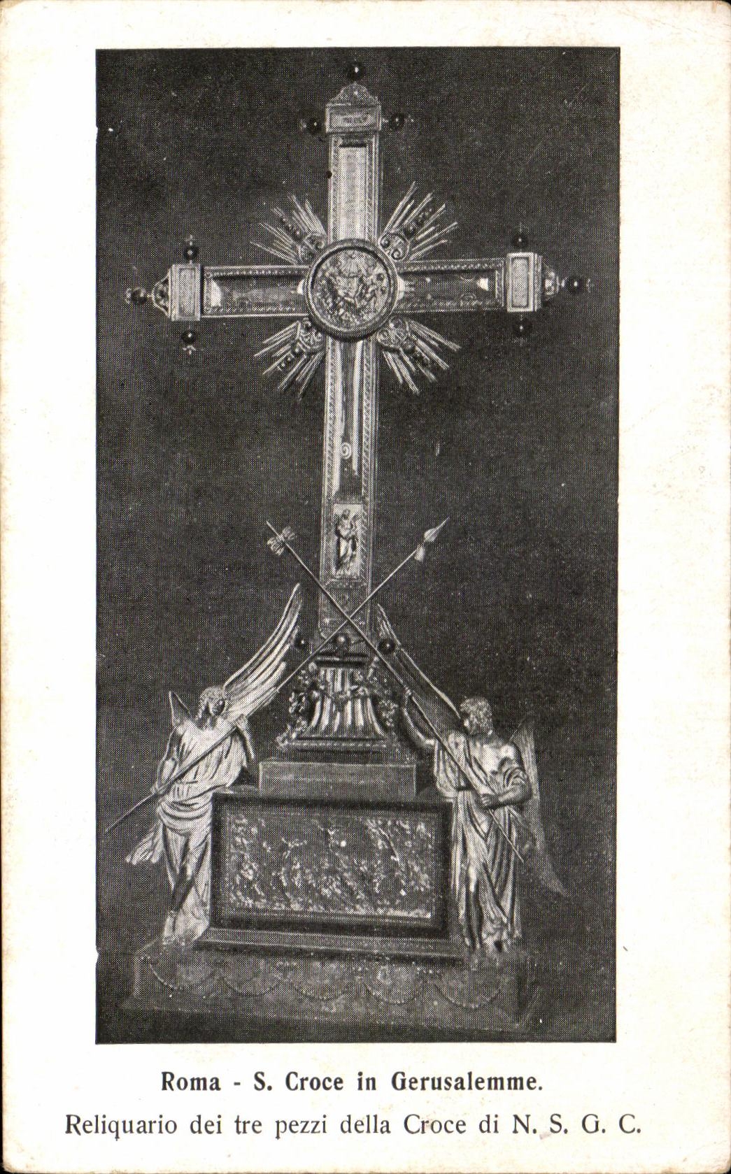 CPA Roma Croce in Gerusalemme Reliquario dei tre pezzi della Jerusalem
