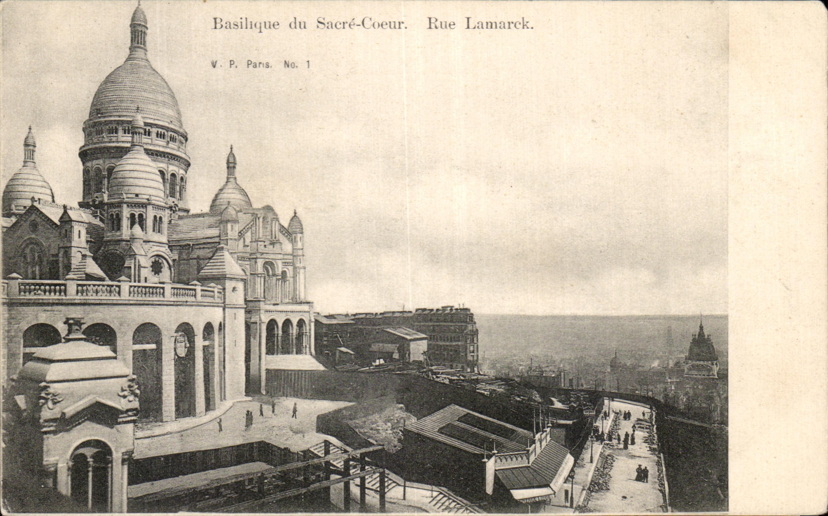 CPA Basilica of the Sacring Heart Street Lamarck Montmartre