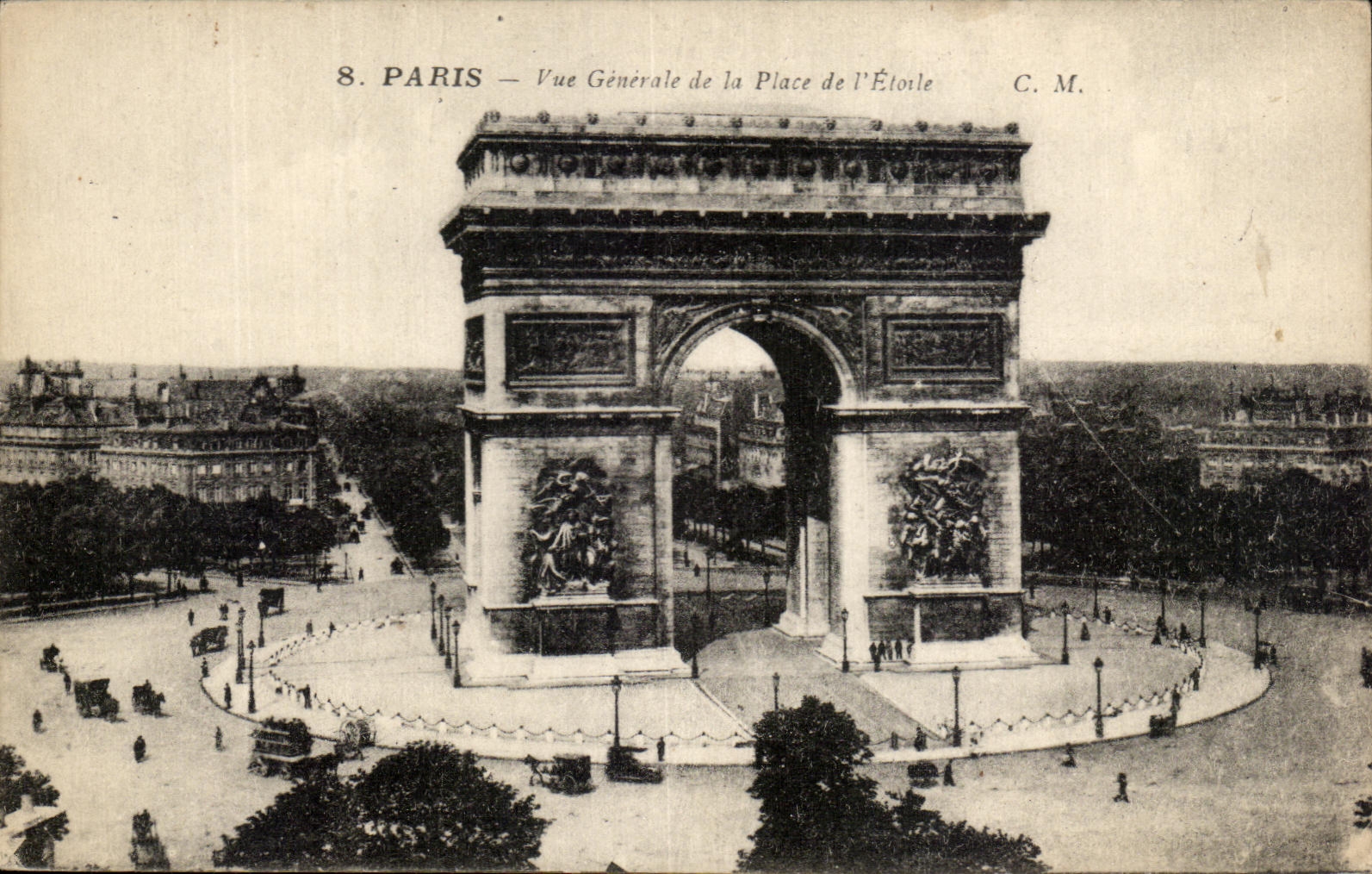 CPA Paris Vue Generale de la Place de l'Etoile