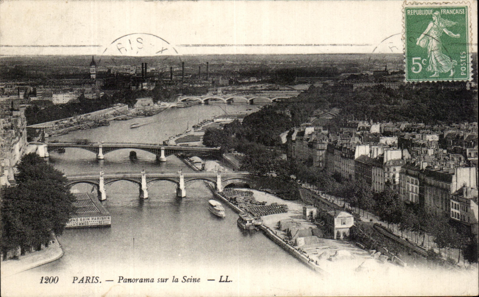 CPA Paris Panorama on the Seine