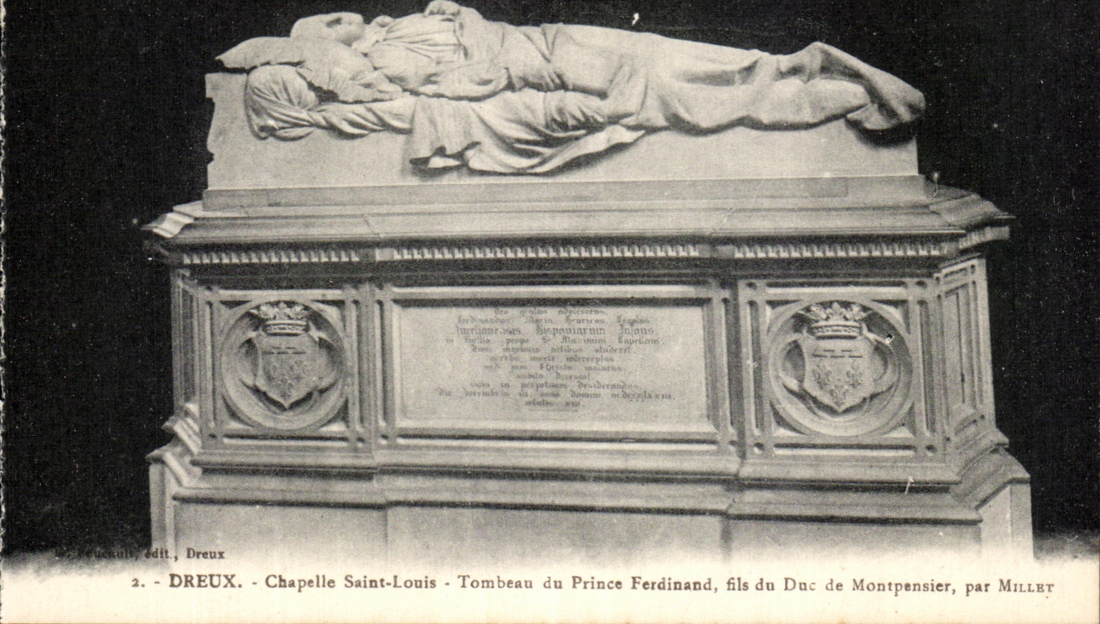 CPA Dreux Chapelle Saint Louis Tombeau du Prince Ferdinand fils du Duc de Montpensier par Millet