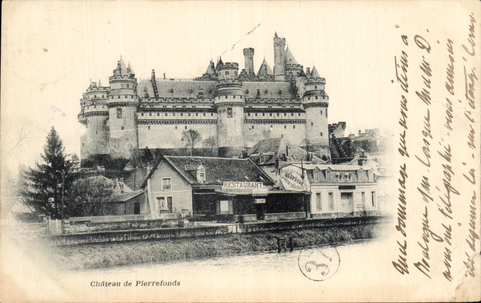 CPA Chateau De Pierrefonds Restaurant