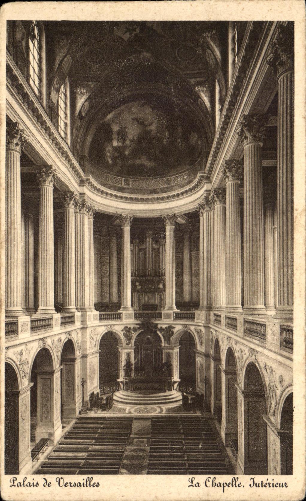 CPA Palais De Versailles La Chapelle Interieur 