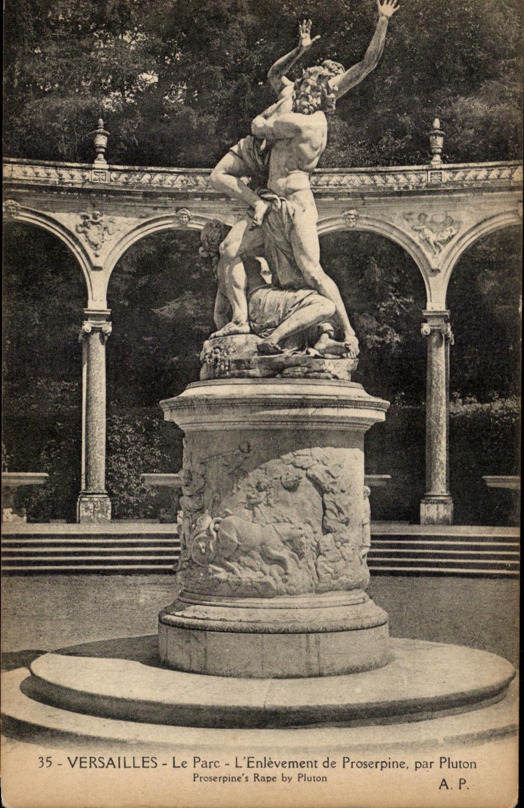 CPA Versailles Le Parc L'Enlevement De Proserpine Par Pluton