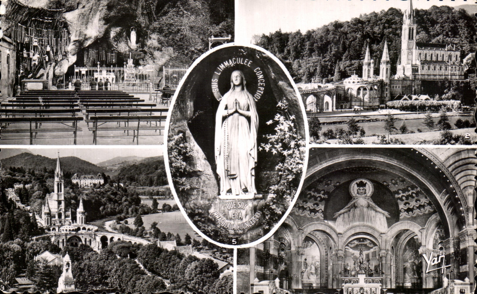 CPSM Souvenir Of Sanctuaires De Lourdes