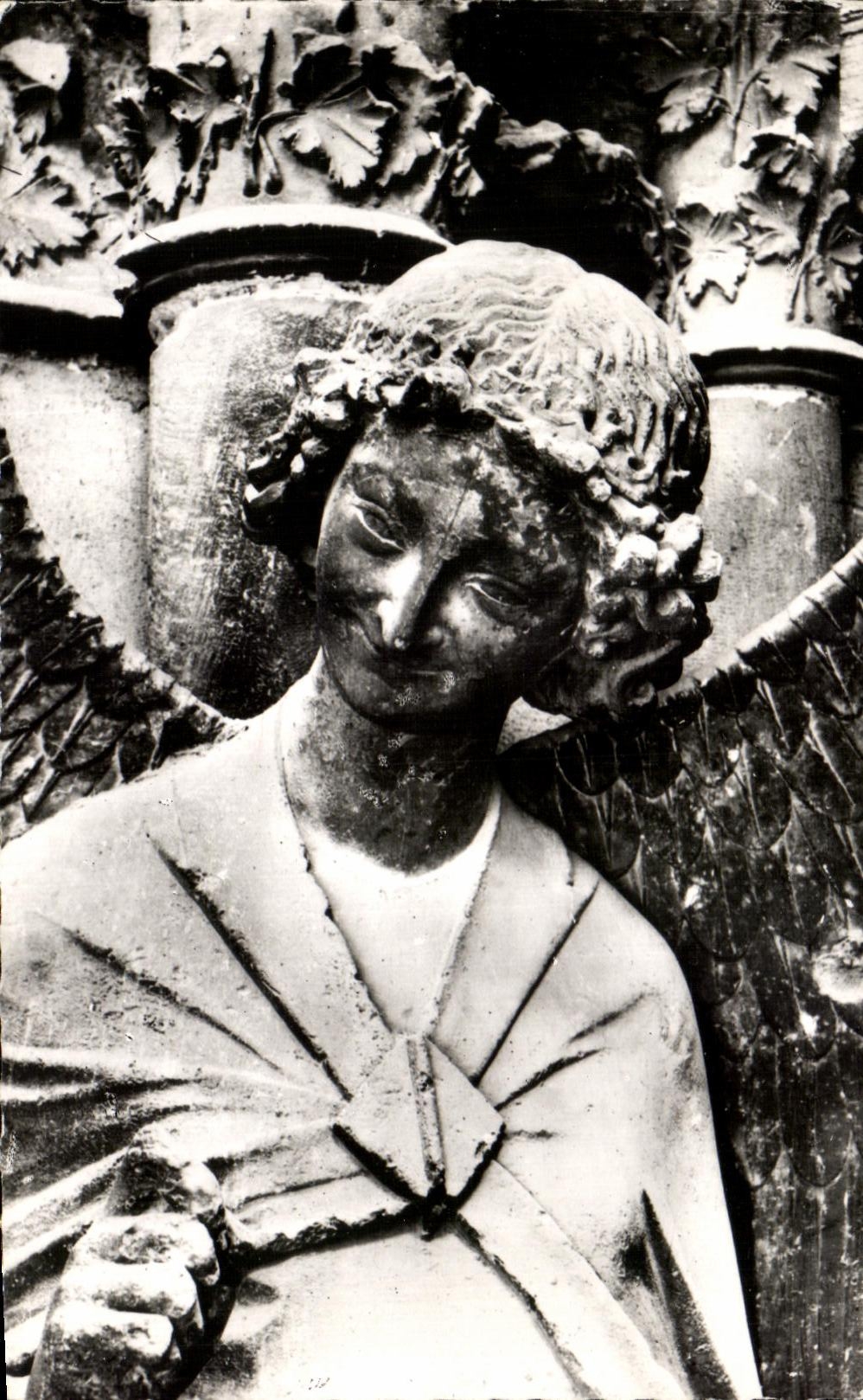 CPSM Cathedrale De Rheims the Guardian angel Of Saint Nicaise Sourire De Rheims