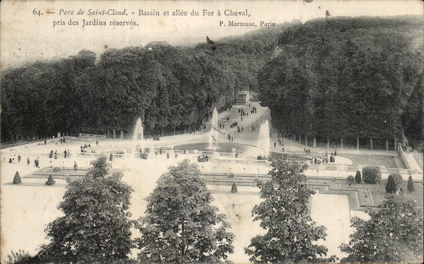 CPA Parc De Saint Cloud Basin And Allee Of the Horseshoe Pris Of the Gardens Reserves