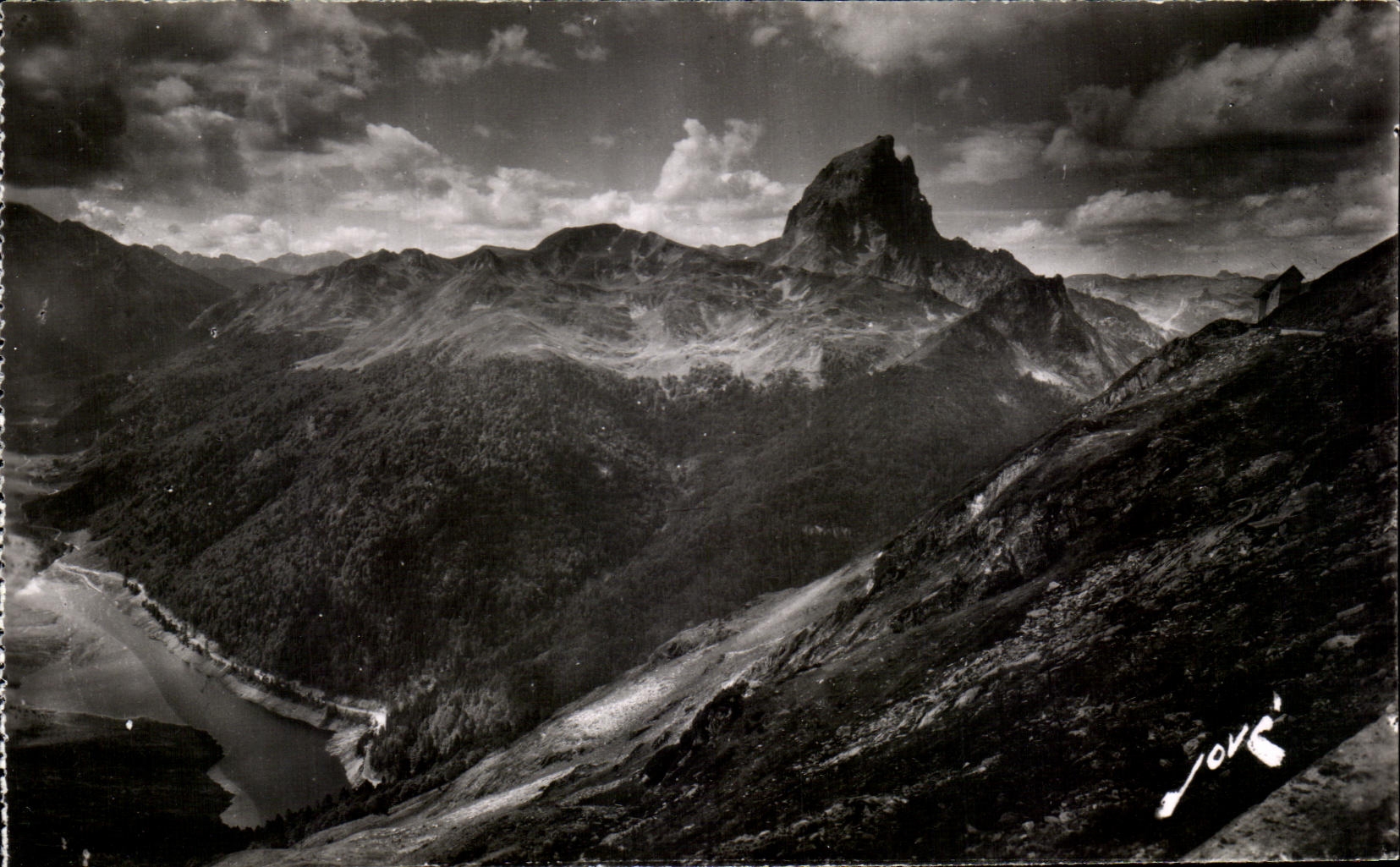 CPA Valley D' Ossau the Peak of Ossau And Lac De Fabreges