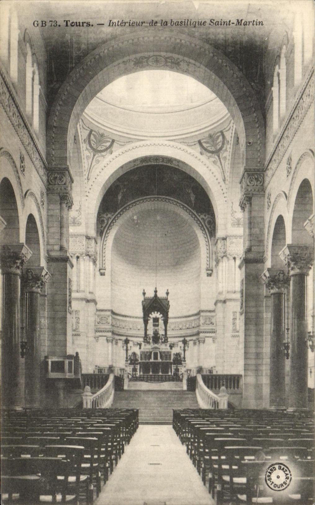 CPA Tours Interieur de la Basilique Saint Martin