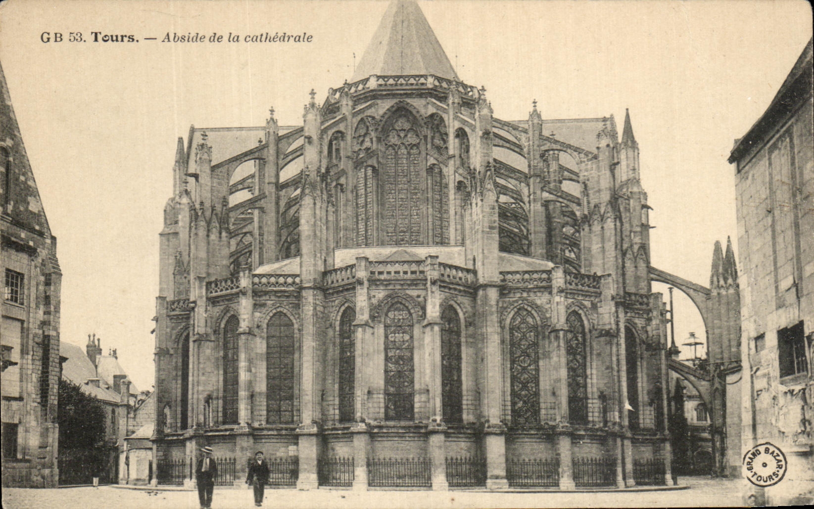 CPA Tours Abside de la Cathedrale