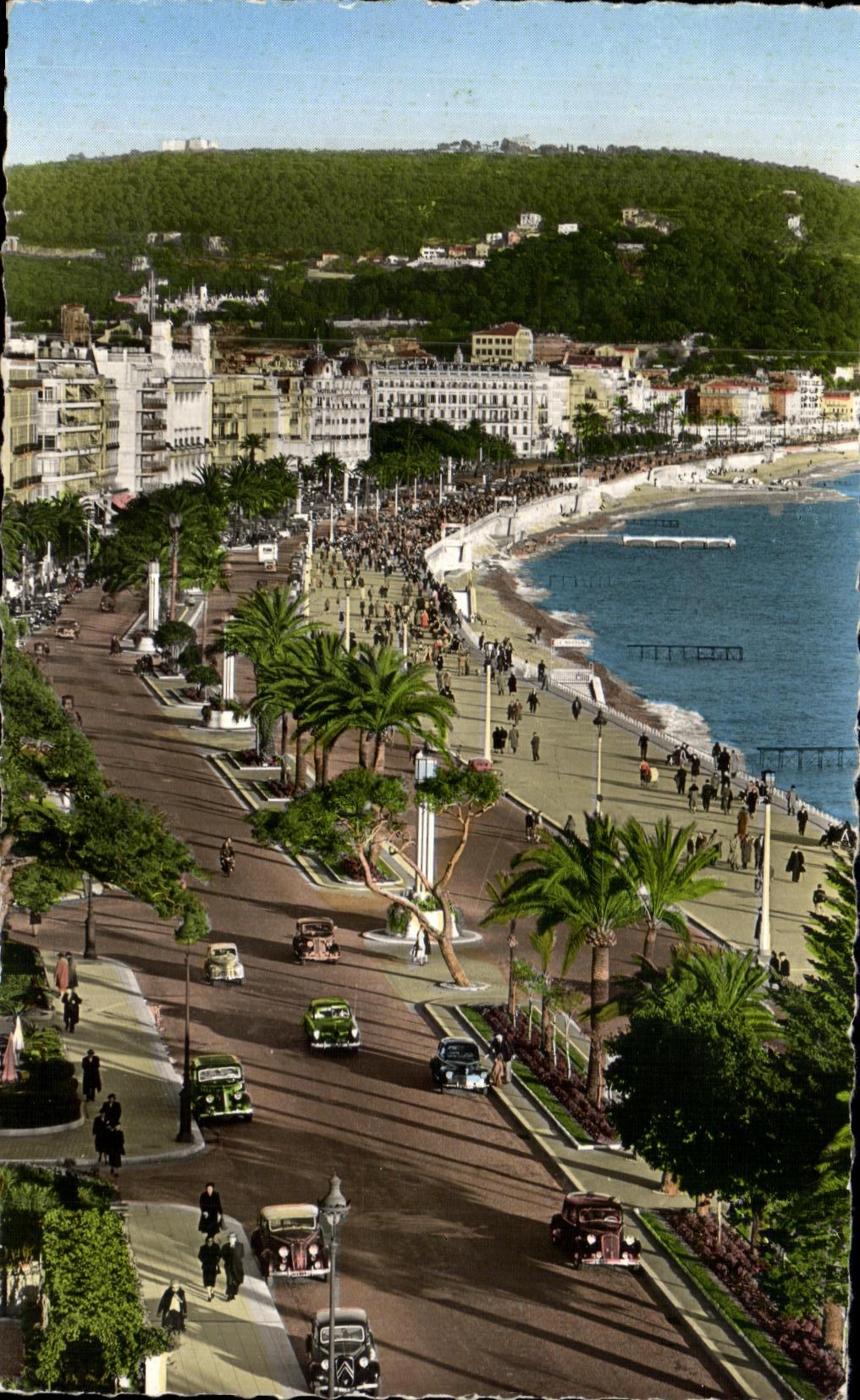 CPA Niza la caminata del ingles la bahia de los angeles el baron del montaje