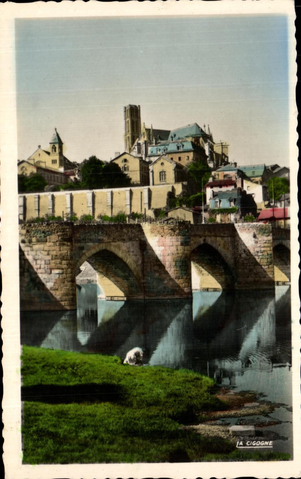 CPA Limoges el puente Saint-E'tienne y Abbessaille