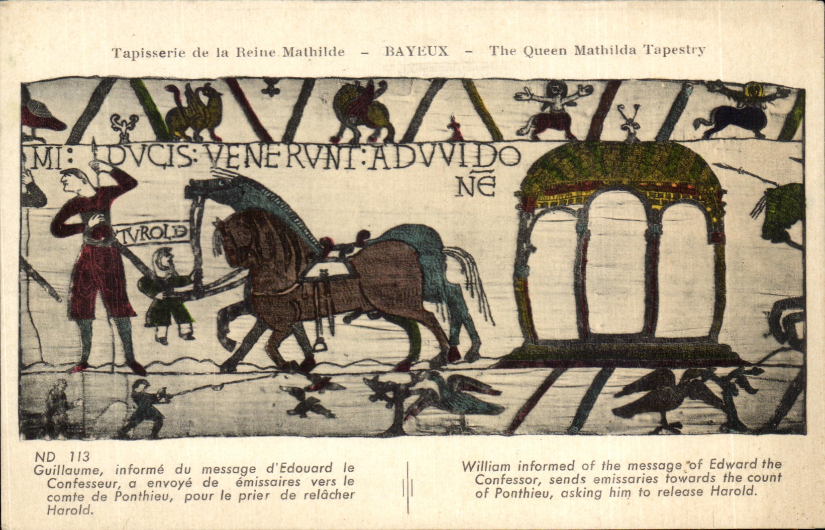 CPA Bayeux la tapiceria de Matilde Guillermo informa el mensaje de Eduardo al confesor
