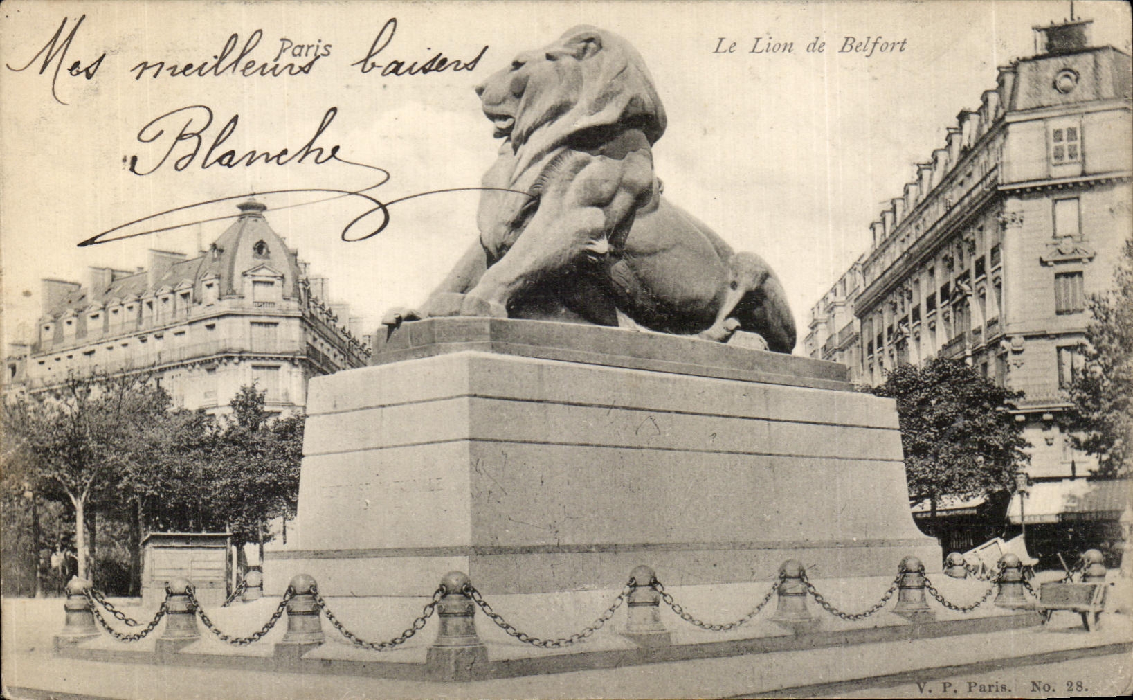 CPA the Lion of Belfort Paris