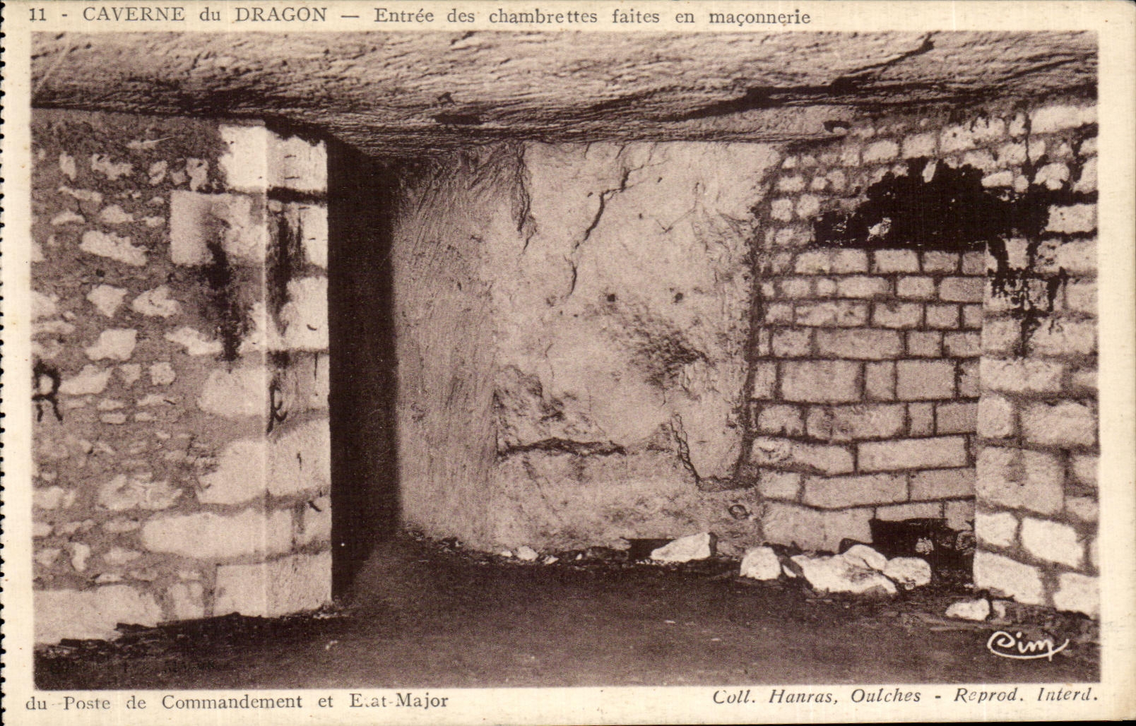 CPA Cave of the Dragon Entrance of the Small bedrooms Made in masonry