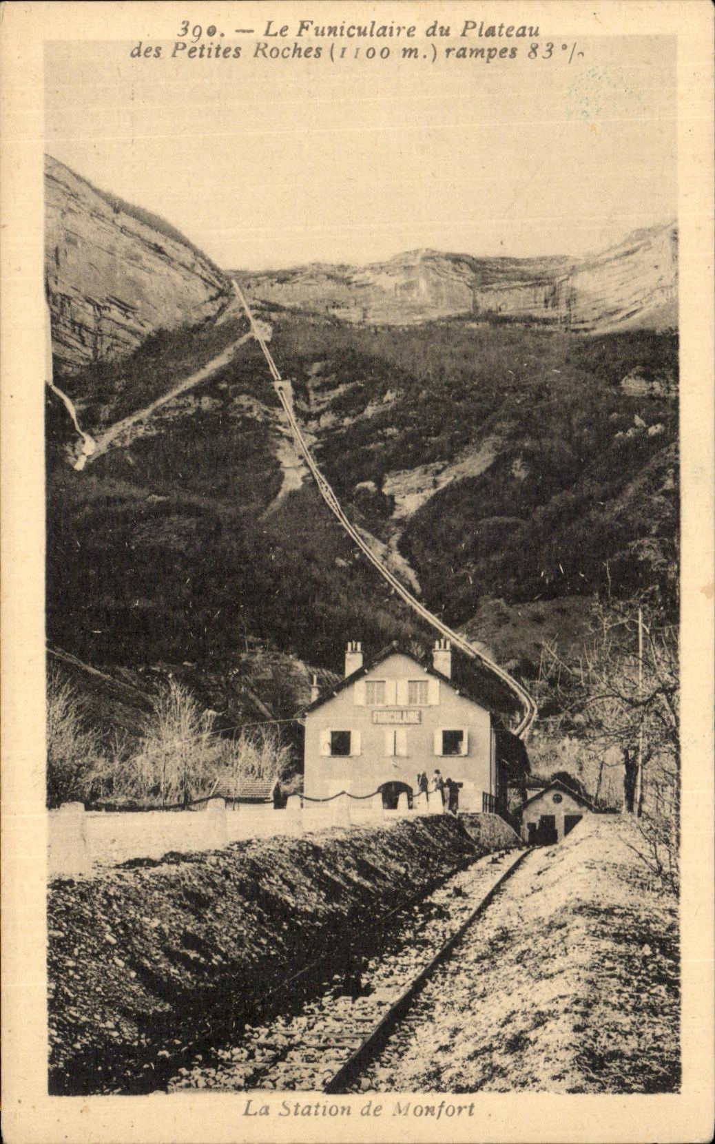 CPA the Funicular of the Plate of the Small Rocks slopes