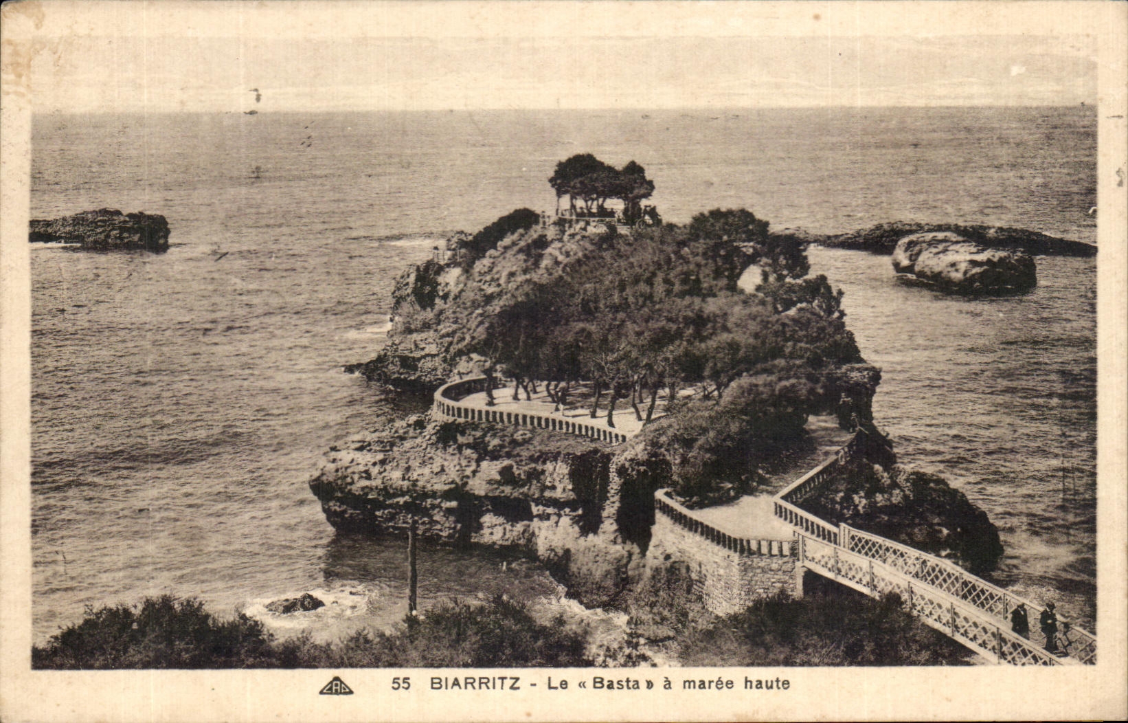 CPA Biarritz Le Basta a Maree Haute