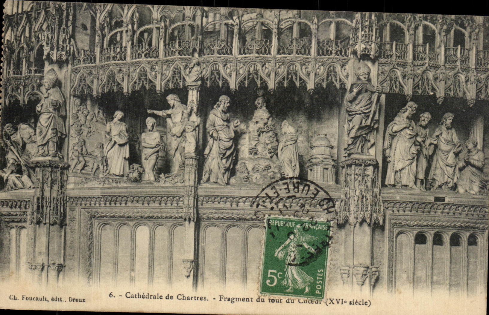 CPA Cathedral of Chartres Fragment of the Turn of the Heart