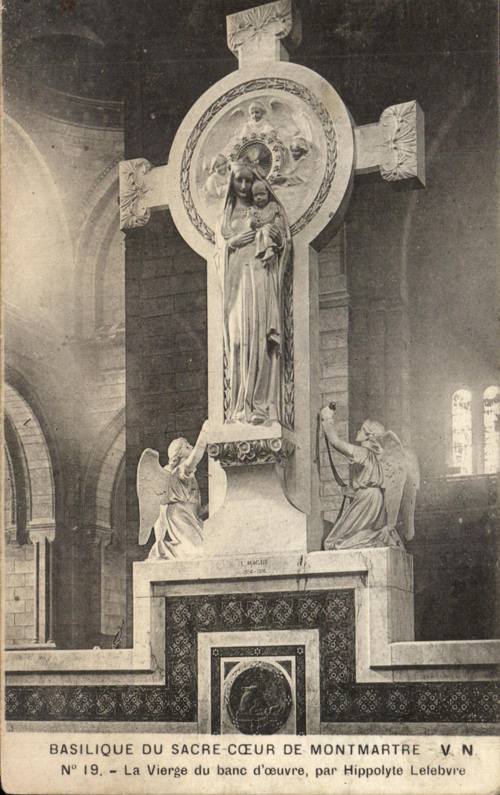 CPA Basilica Of the Sacring Coeur De Montmartre the Virgin of the Churchwarden's pew By Hippolyte Lefebvre Paris