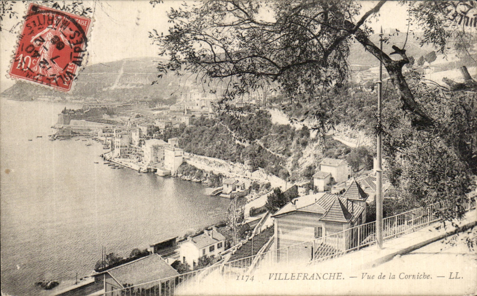 CPA Villefranche Seen of the Cornice