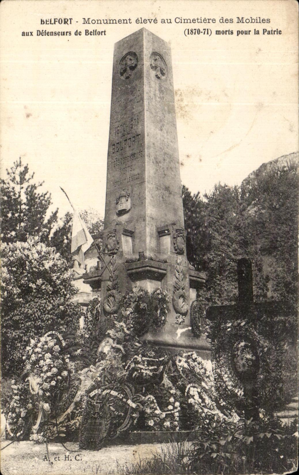 CPA Belfort Monument raised with the Cemetery of the mobiles To the Defenders of Belfort Militaria