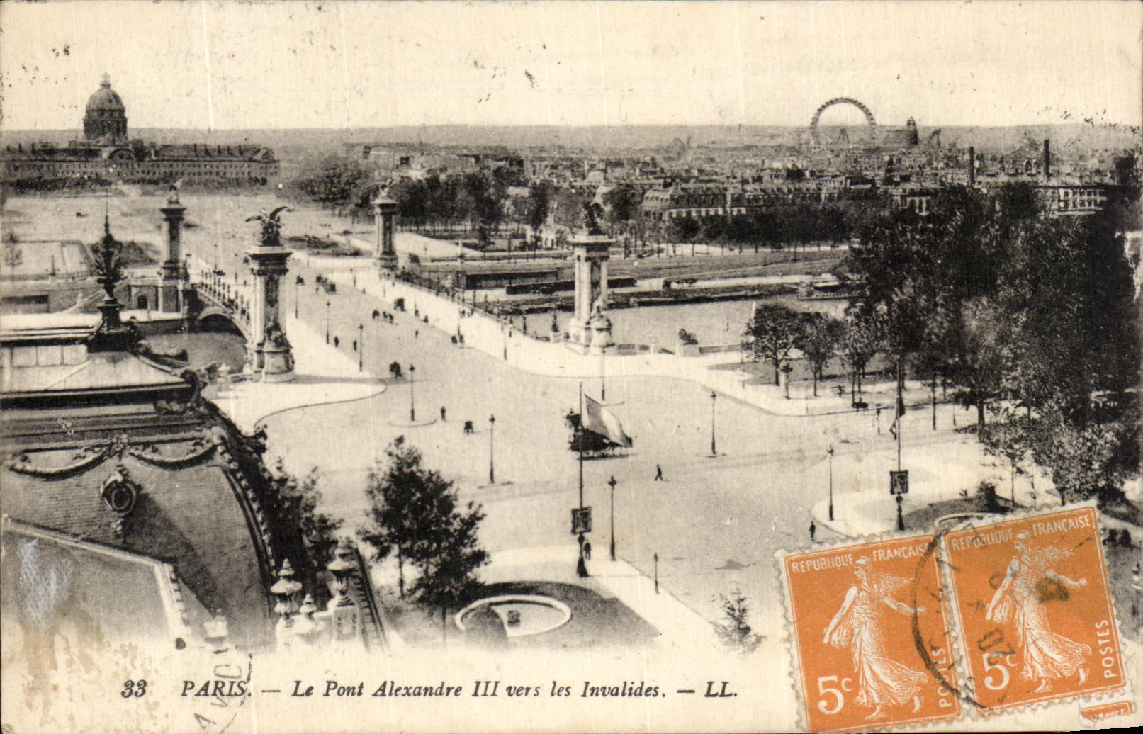 CPA Paris el puente Alejandro III hacia Invalides