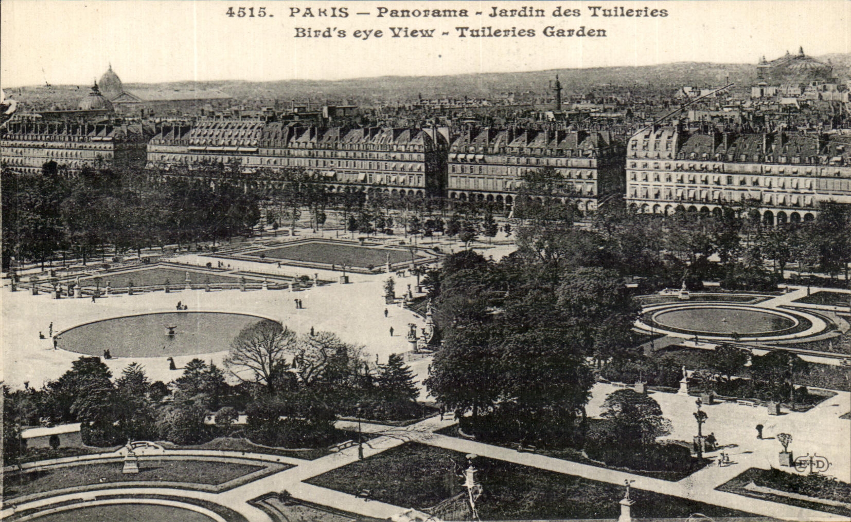 CPA Paris Panorama Garden Of Louvre Tileries