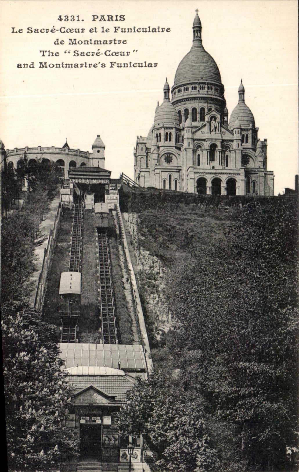 CPA Paris the Sacring Heart And Funiculaire De Montmartre