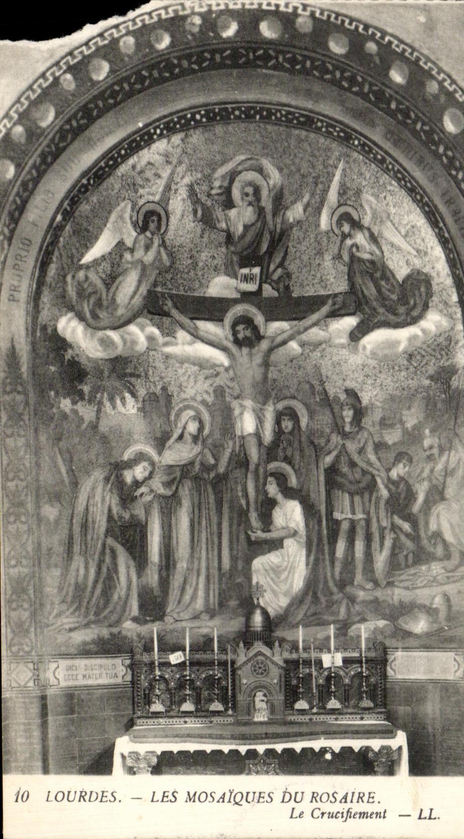 CPA Lourdes Mosaics Of the Rosary Crowning