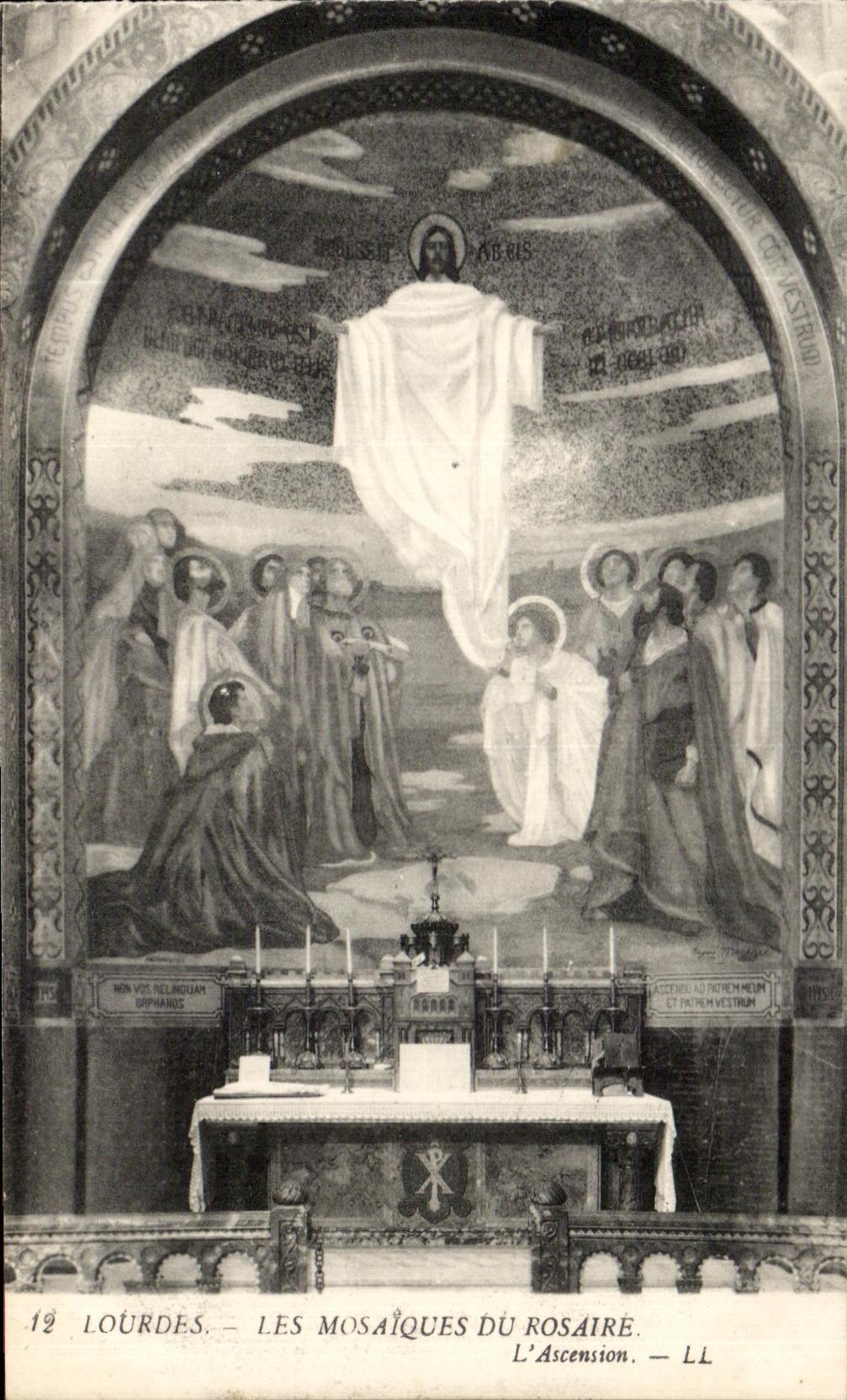 CPA Lourdes Mosaics Of the Rosary the Climbing