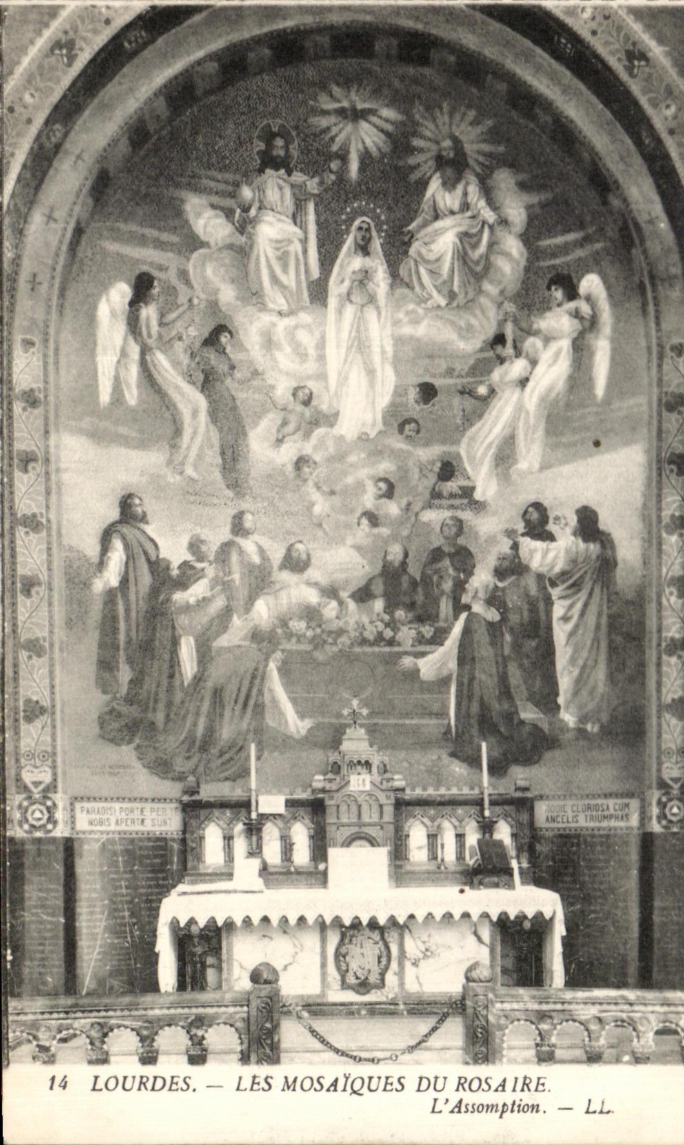 CPA Lourdes Mosaics Of the Rosary the Assumption