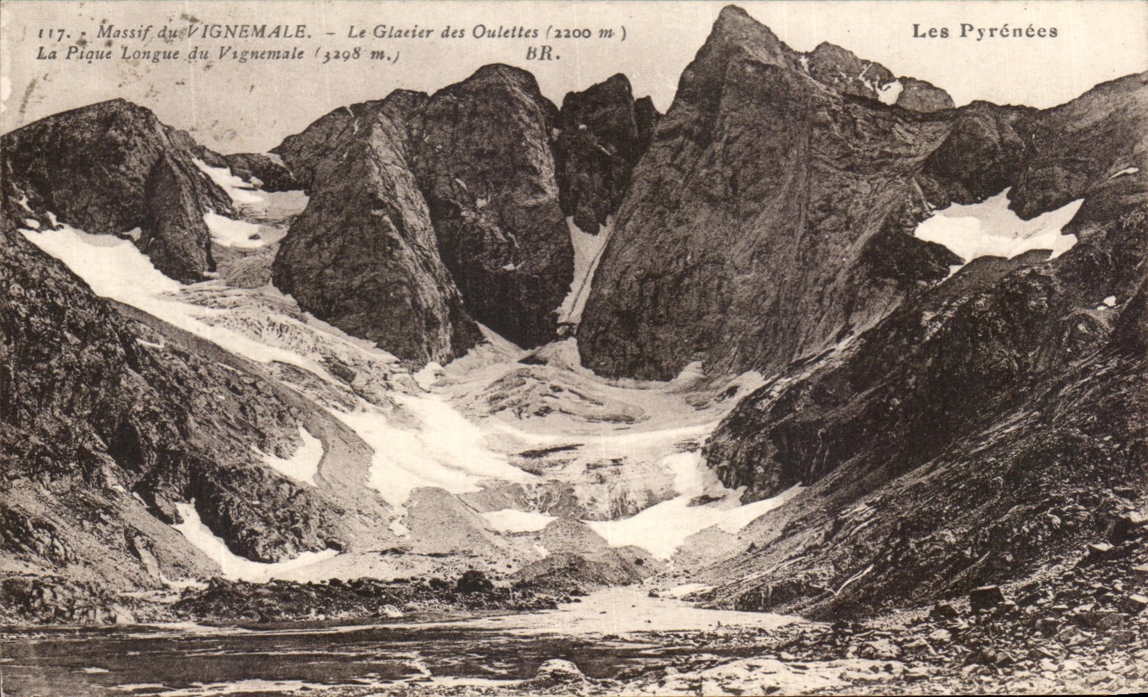 CPA Mountain of Vignemale the Glacier of Oulettes Piaue Long of