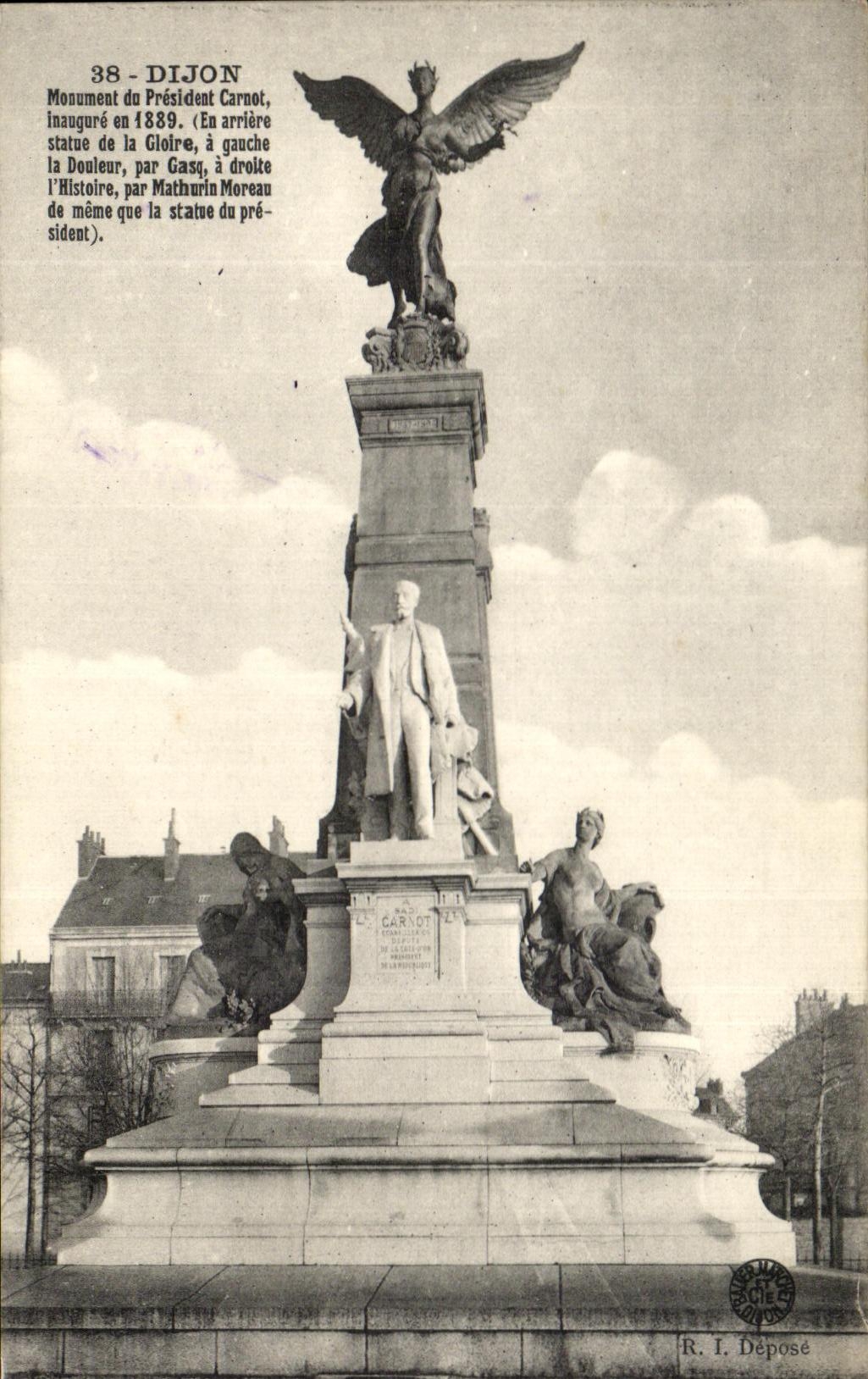 CPA Dijon Monument of President Carnot