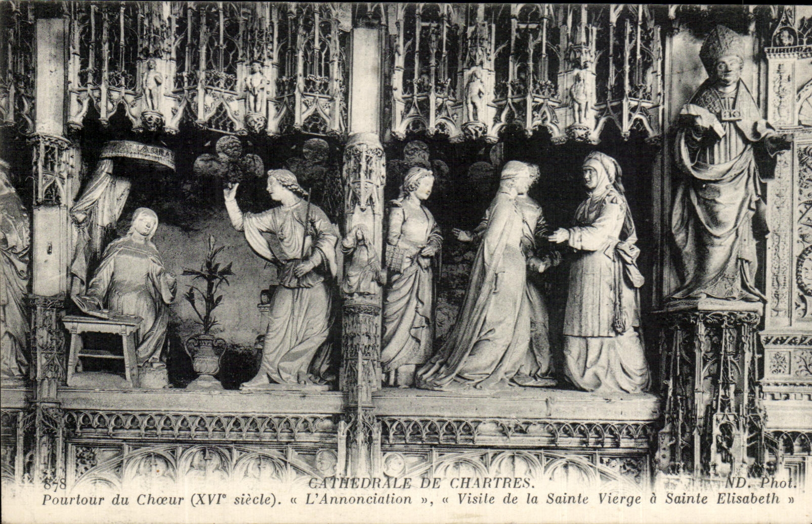 CPA Cathedrale De Chartres the Annunciation Visits Sainte Virgin has Sainte Elisabeth