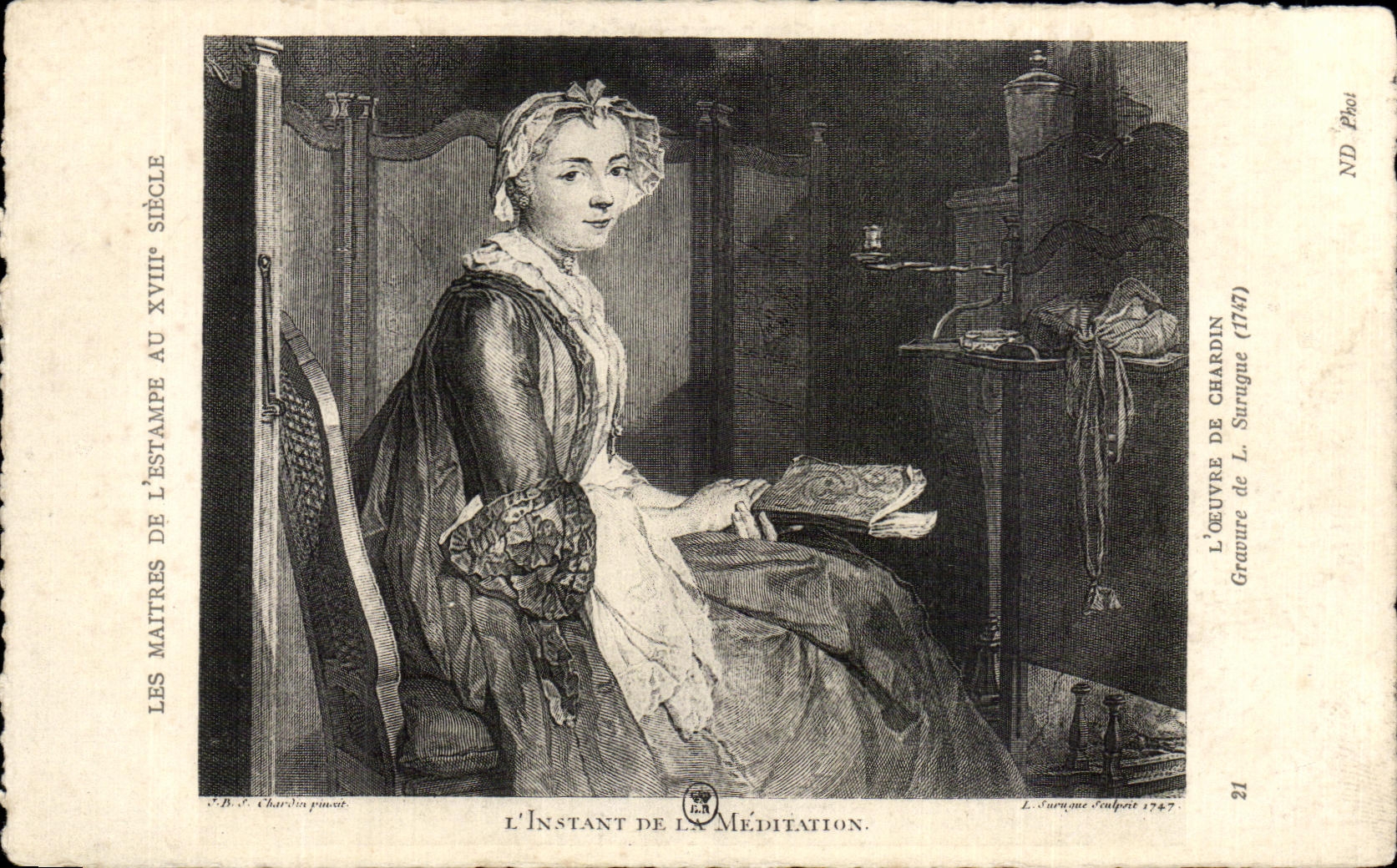 CPA L'Instant De La Meditation chardin Surugue