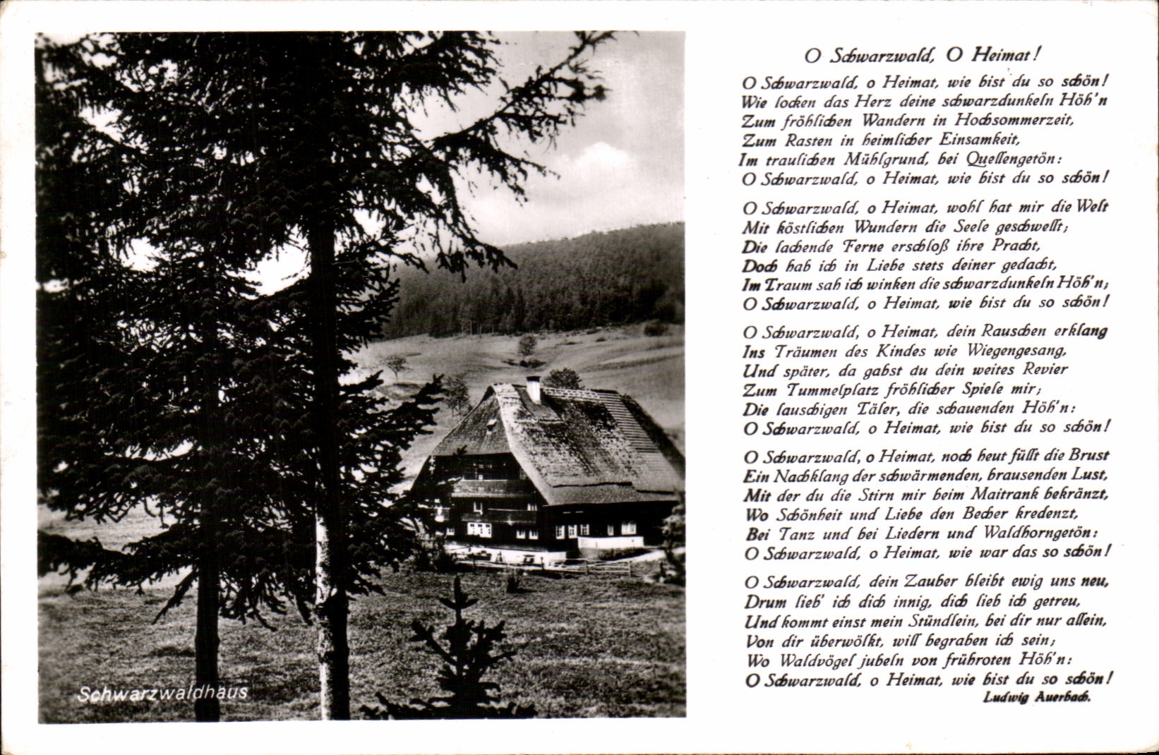 CPA Schwarzwaldhaus O Heimat O Schwarzwald O Heimat Wie Bist Du So
