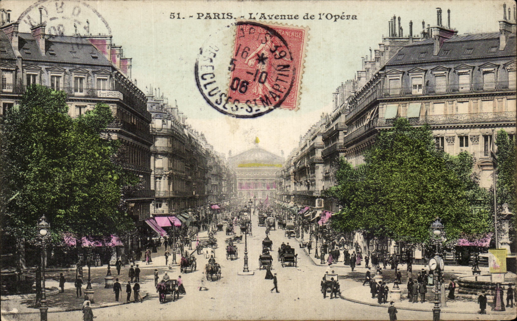 CPA Paris Avuenue of Opera