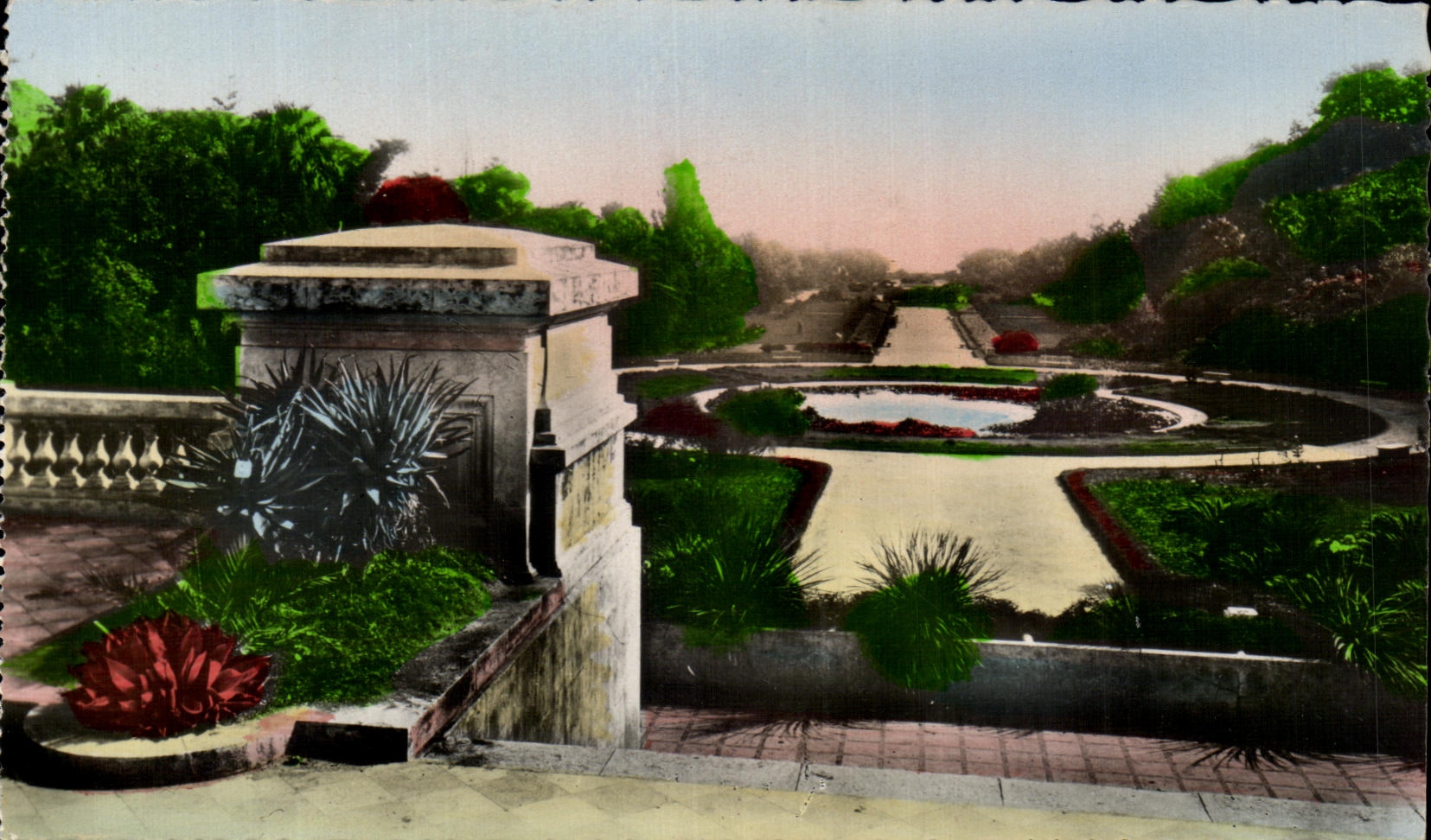 Jardin de CPA Argel de la pieza de la prueba de agua Argelia