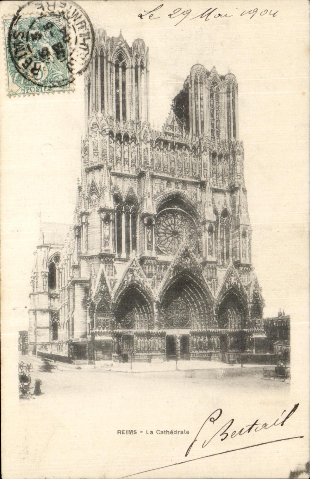 CPA Rheims the Cathedral