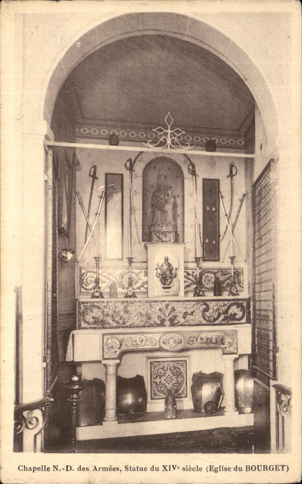 CPA Vault of the Armies Statue of the Church of Le Bourget Militaria