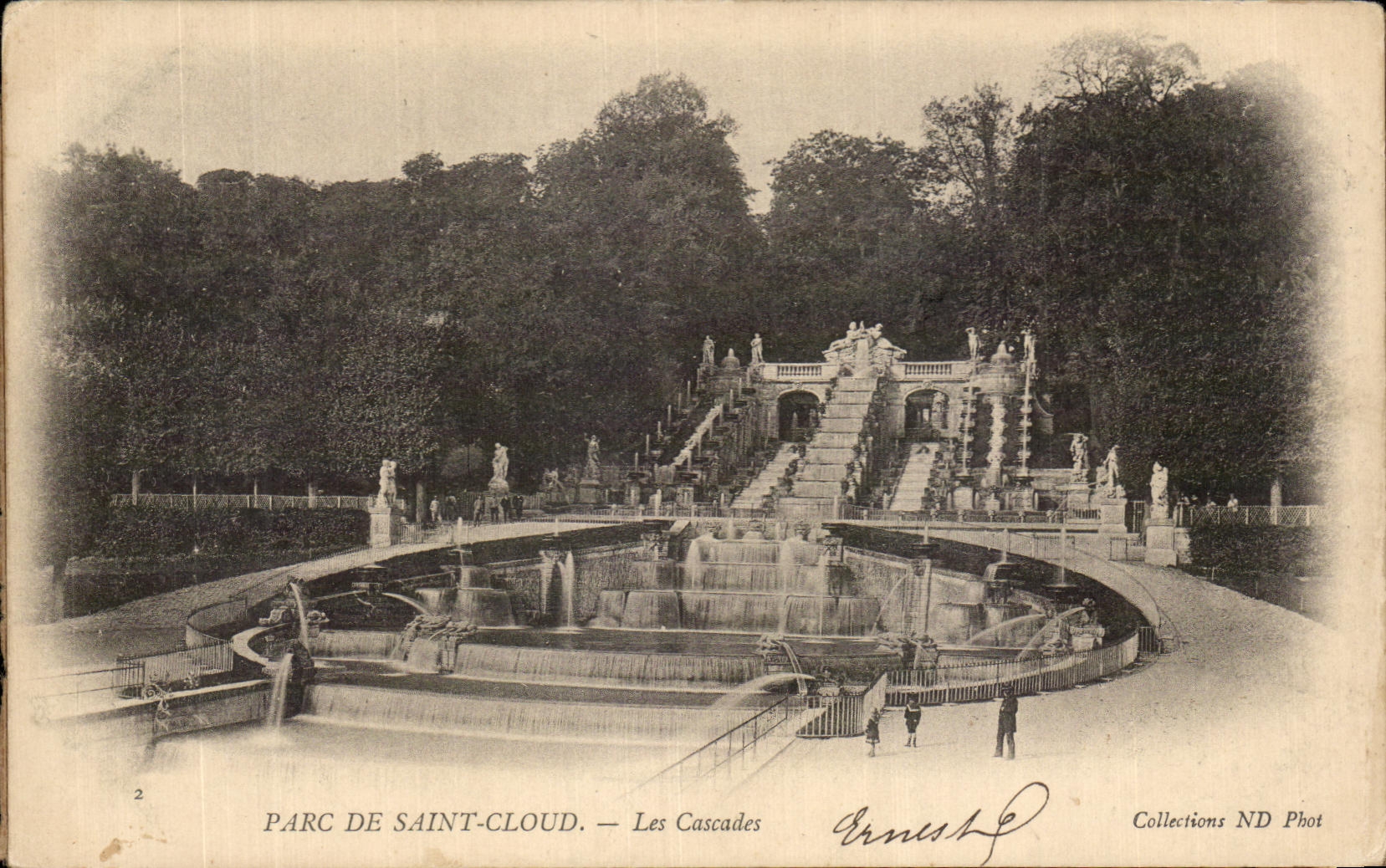 CPA Parc De Saint Cloud Cascades