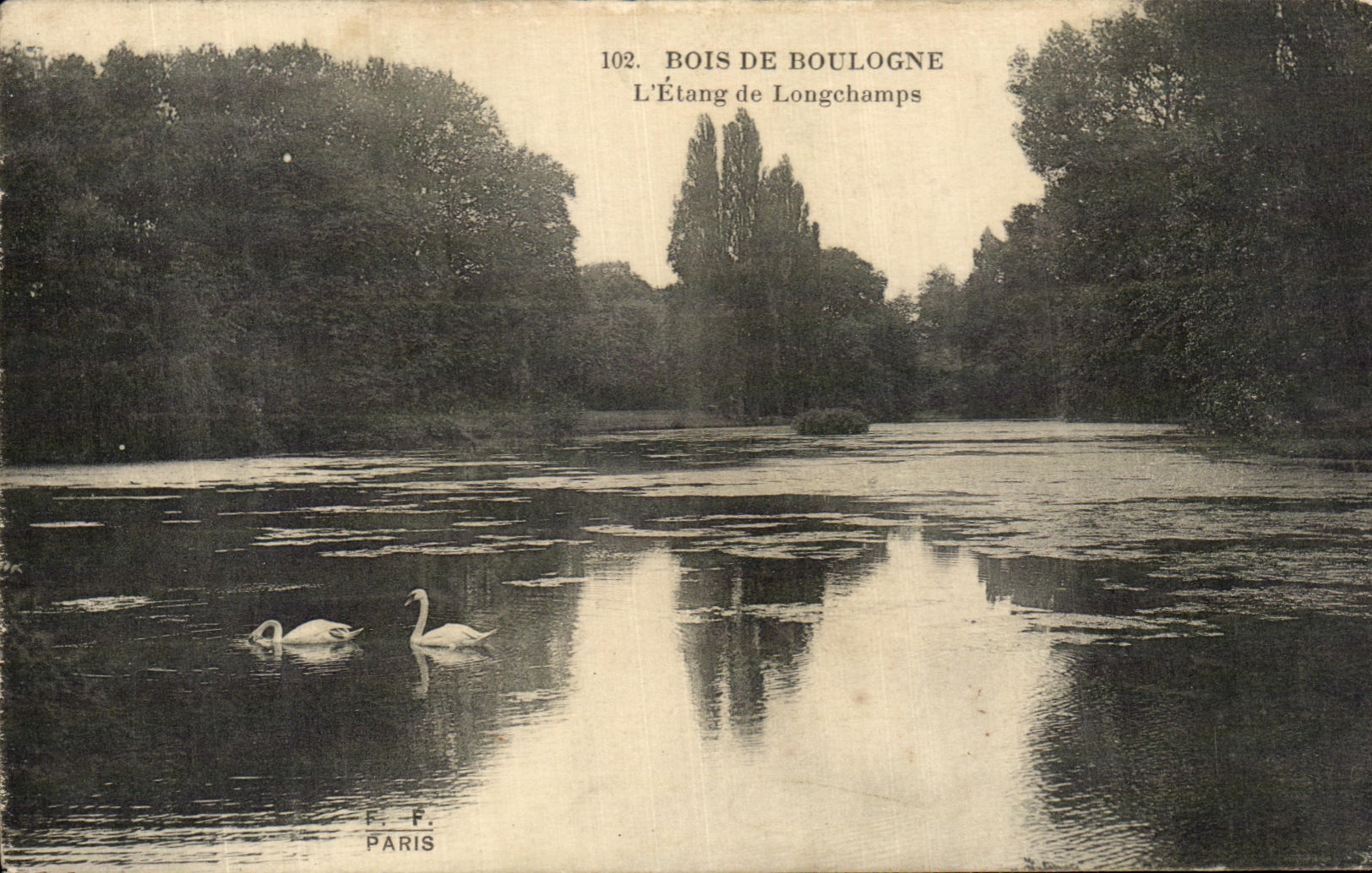 CPA Bois de Boulogne the Pond of Longchamps Paris