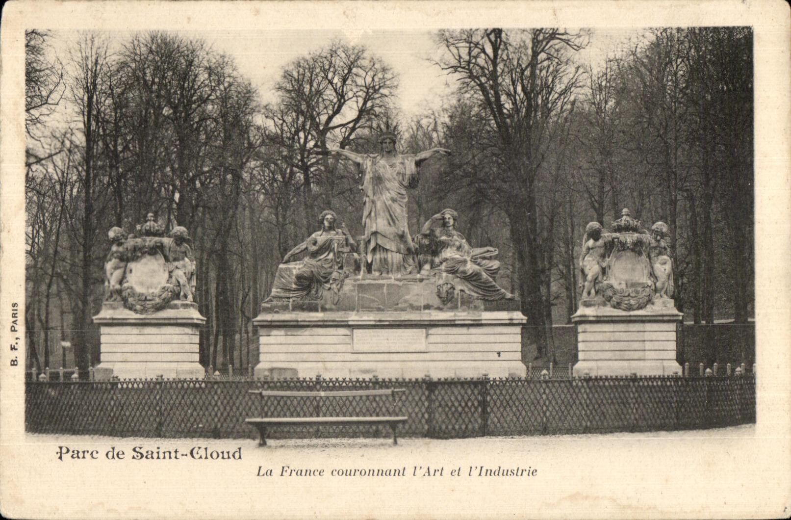 CPA Park of Saint Cloud France crowning Art and Industry