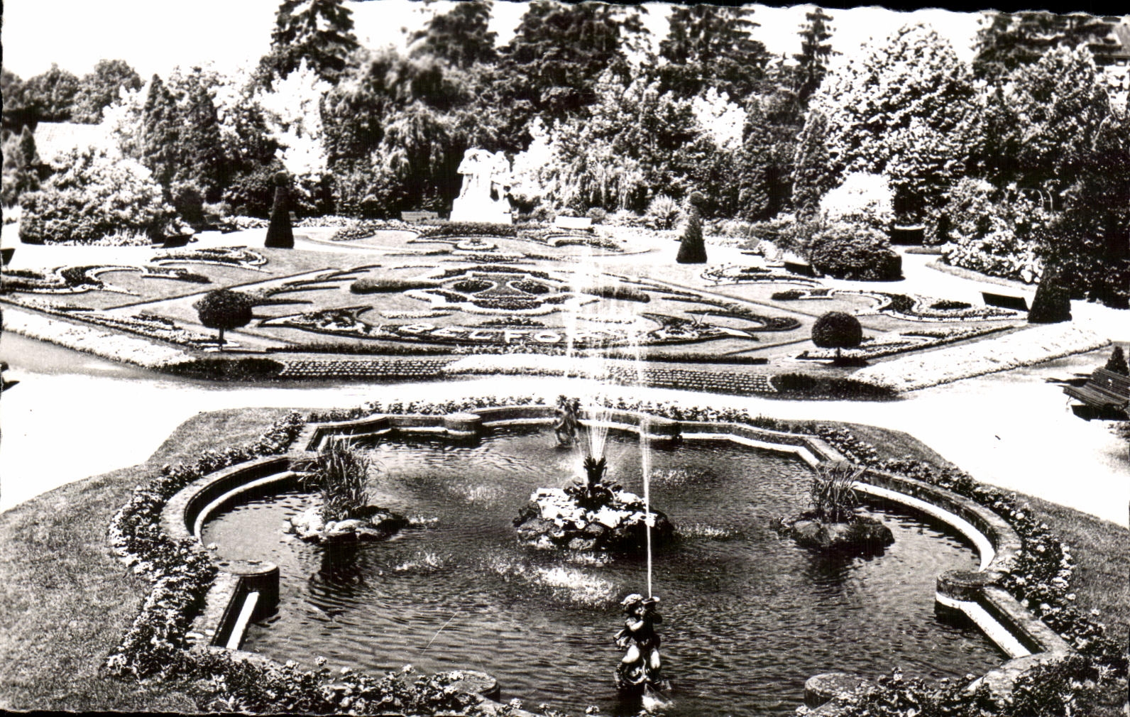 CPSM Belfort the Public garden J Jaures