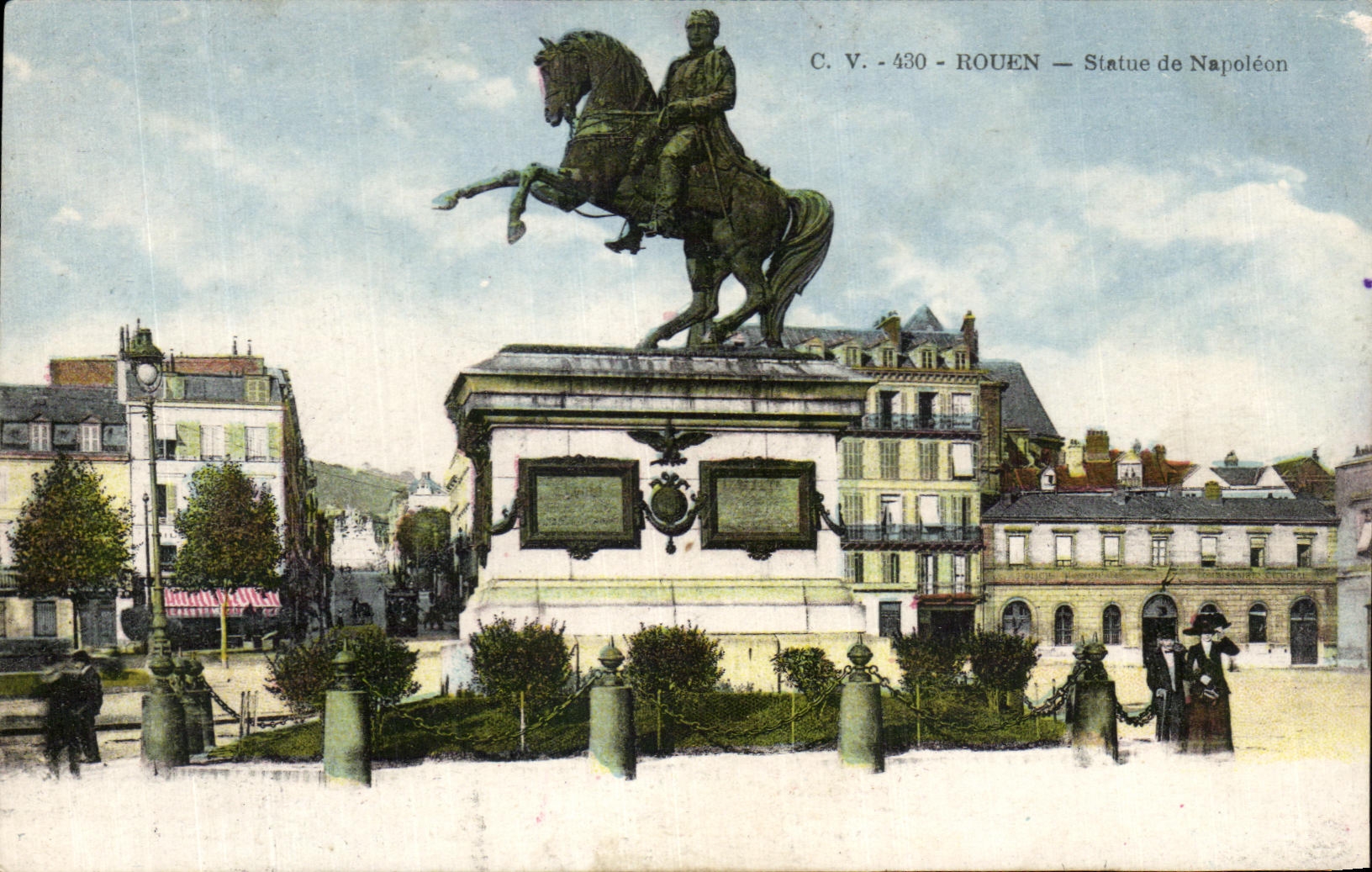 CPA Rouen Statue of Napoleon 1st