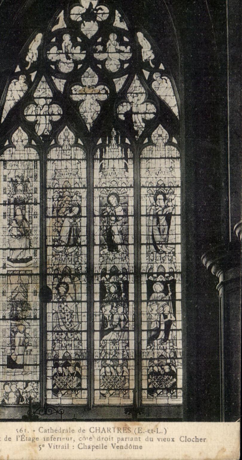CPA Cathedral of Chartres de I' Etage inferror right-sided