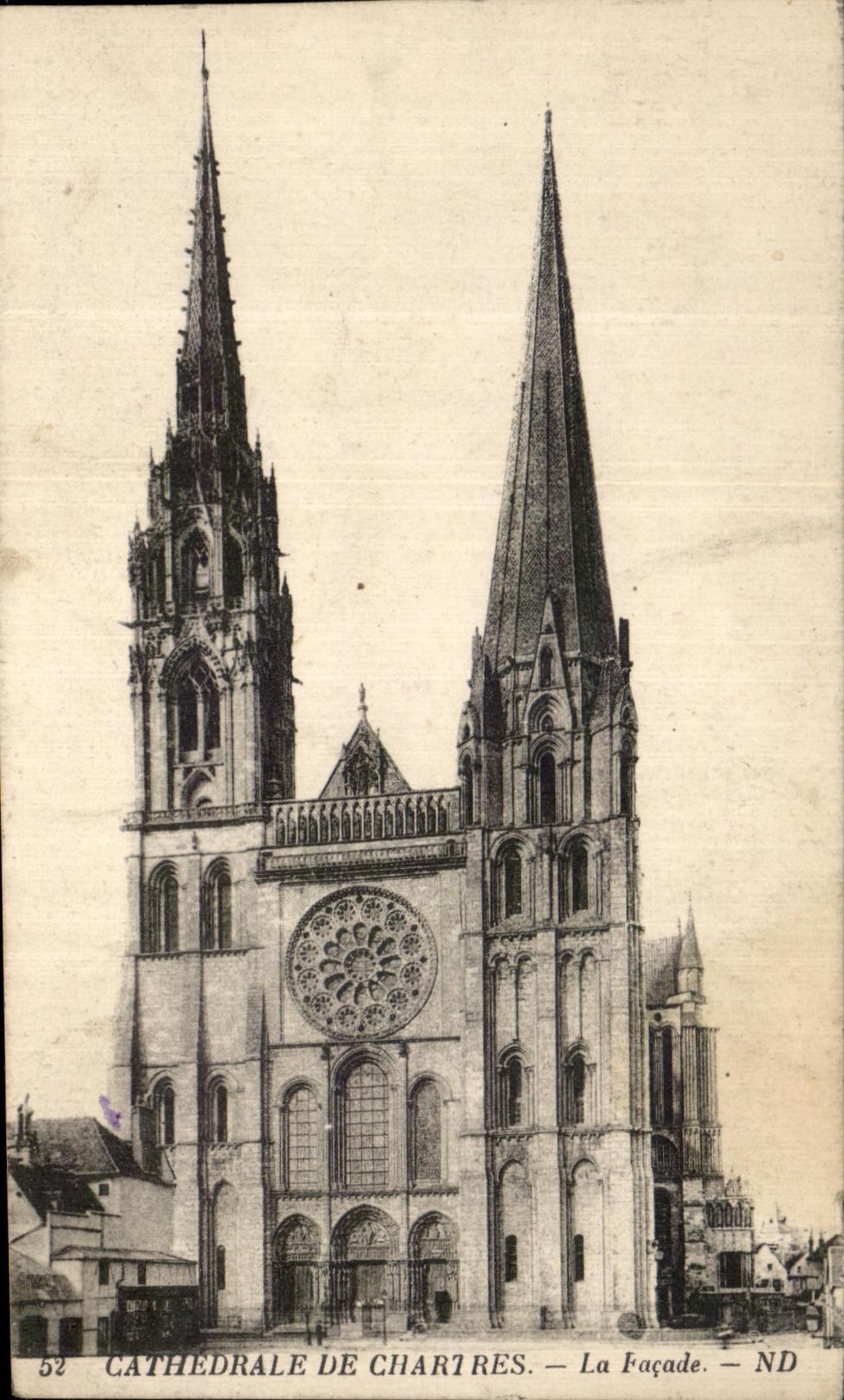 CPA Cathedrale De Chartres the Frontage