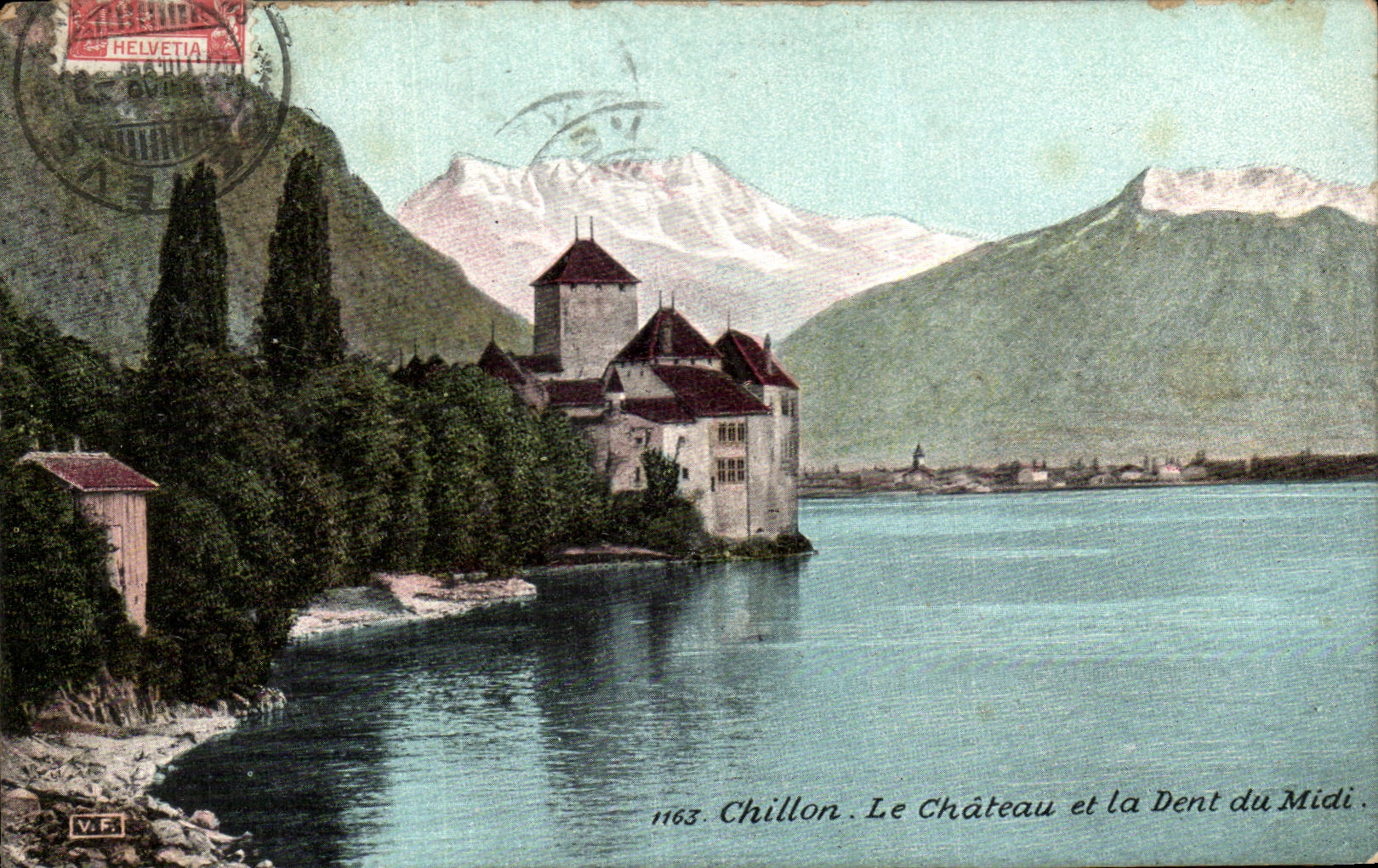 CPA Chillon Le Chateau et la Dent du Midi
