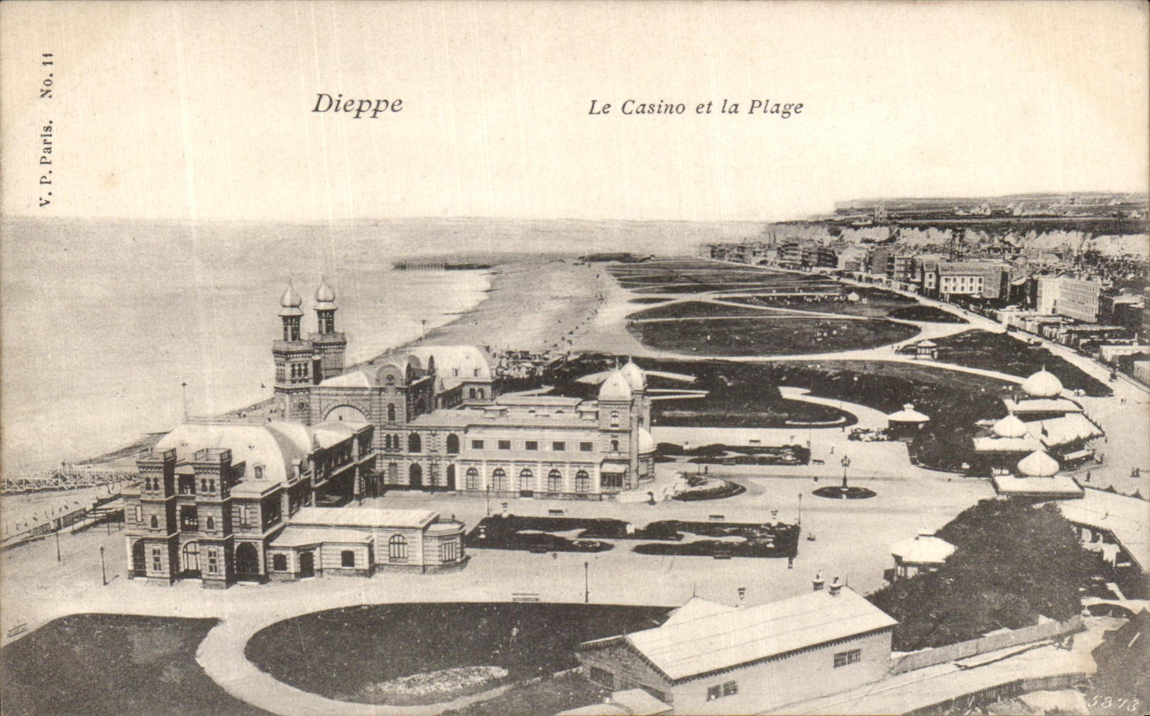 CPA Dieppe el casino y la playa
