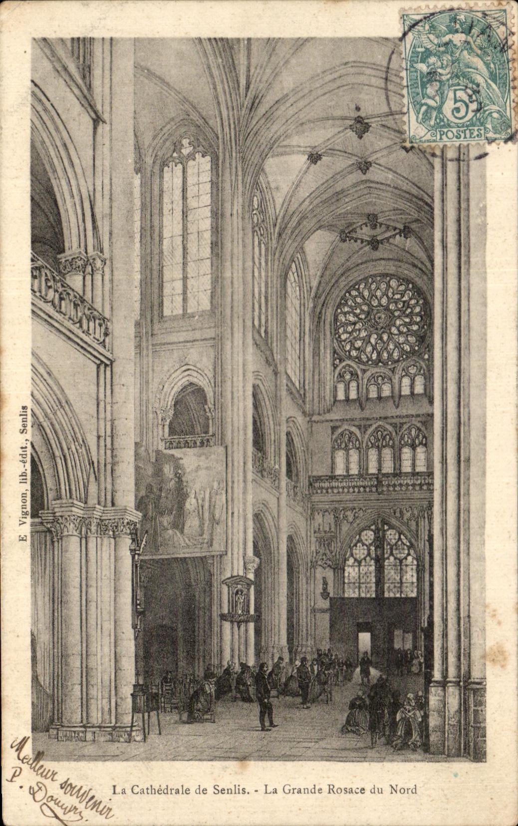 CPA the Cathedral of Senlis the Large Rosette of North